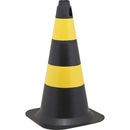 Cone de Sinalização c/ 50cm, Preto e Amarelo em Polietileno - Vonder